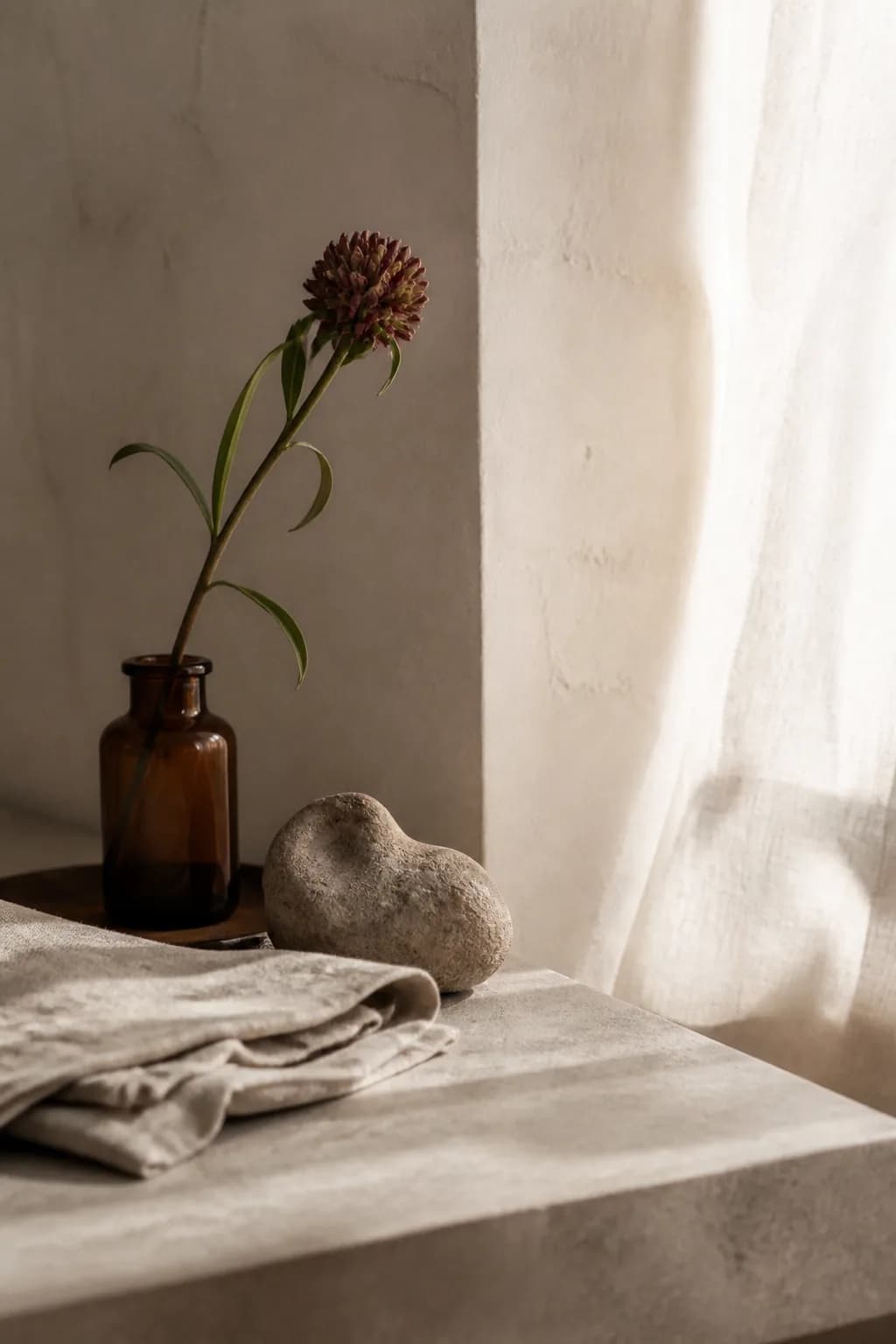 Quiet conceptual still life in natural light
